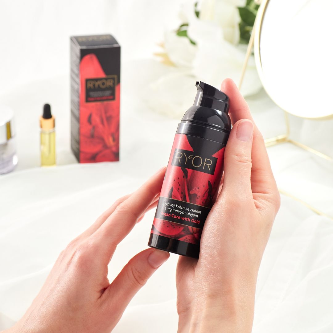 Výživný krém se zlatem a arganovým olejem - galerie #2