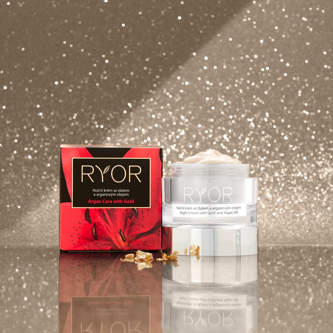 Nočný krém so zlatom a argánovým olejom - galéria #1