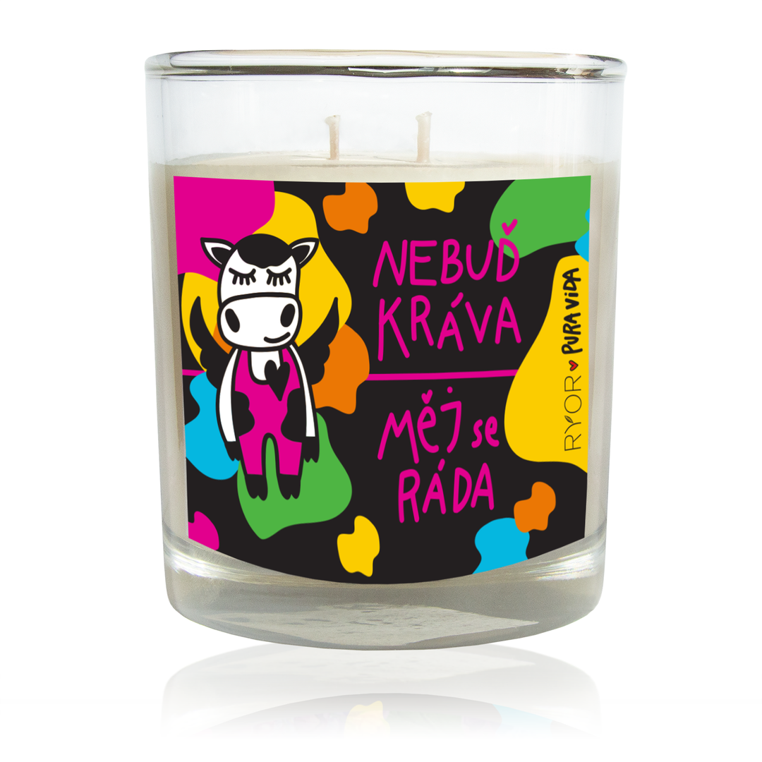 PuraVida sviečka s vôňou santalového dreva KRÁVA
