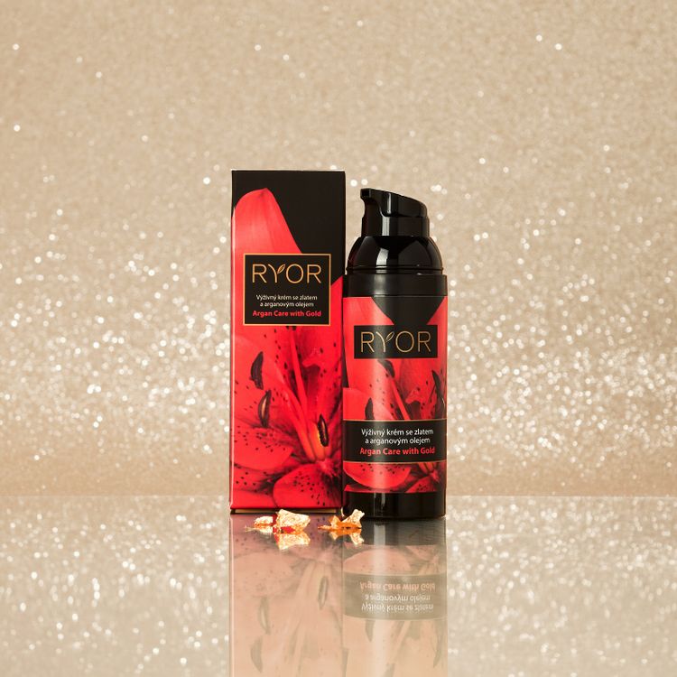 Výživný krém se zlatem a arganovým olejem