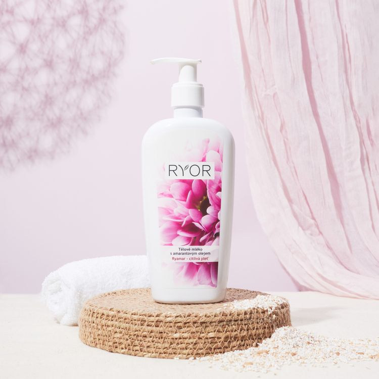 Telové mlieko s amarantovým olejom