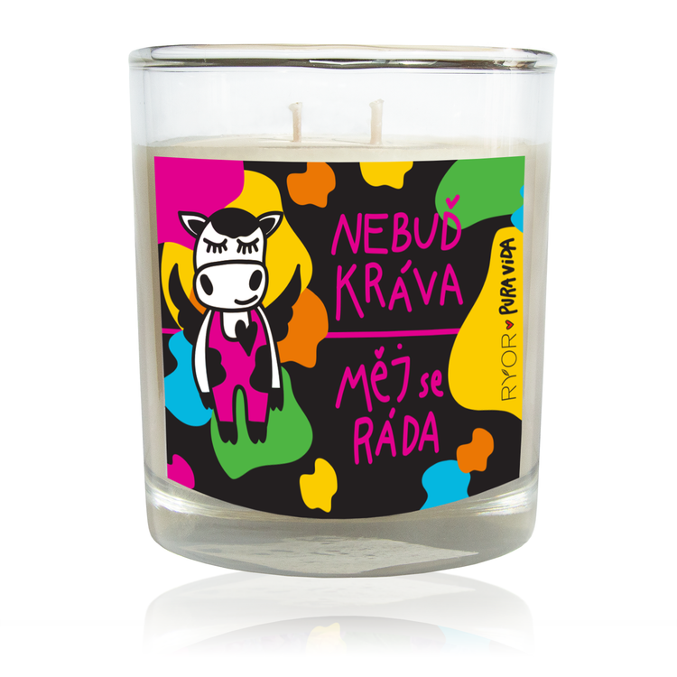 PuraVida svíčka s vůní santalového dřeva KRÁVA